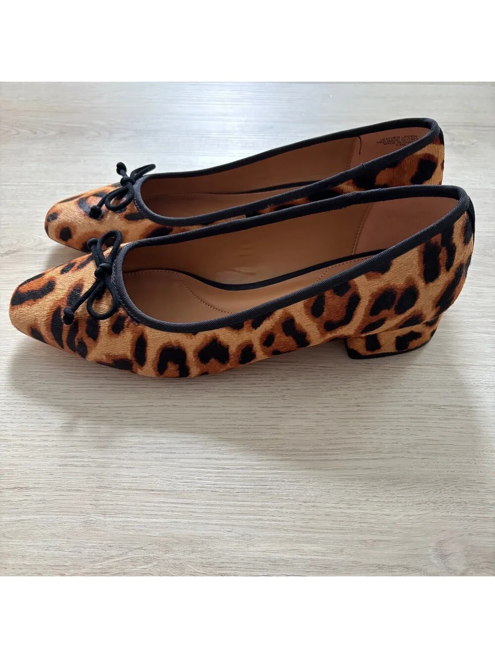 Talbots NWOT Women's Leopard Print Calf Hair Penelope Ballet Flats Size 9.5